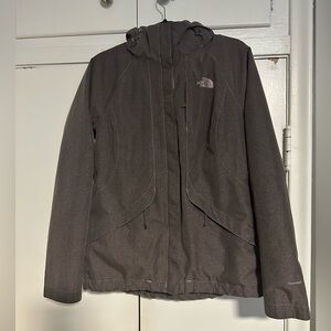 North Face Women’s DryVent Insulated Waterproof Jacket Hooded Gray Tawny Quartz